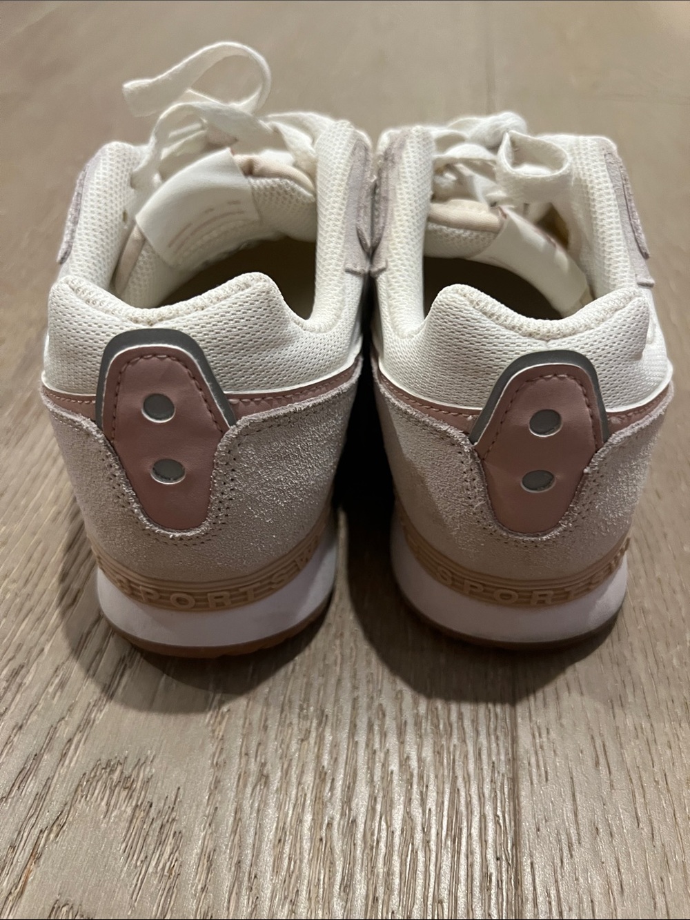 Nike Women’s White & Blush Retro Runner Sneaker - Picture 3 of 7